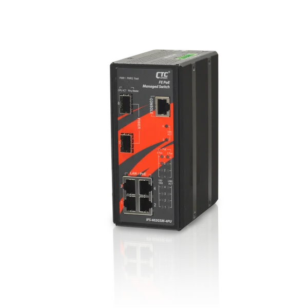 IFS-402GSM-4PU - Промышленный управляемый коммутатор FE PoE